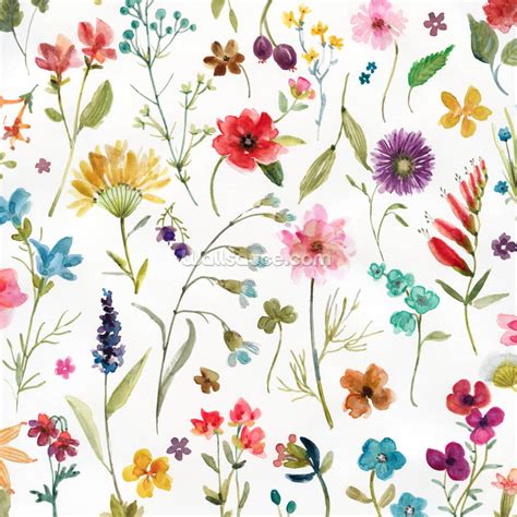 Gathered Wildflowers Wallpaper | Wallsauce UK