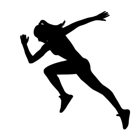 Woman Running Silhouette