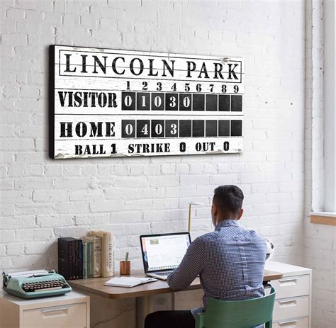 Personalized Baseball Scoreboard - ToeFishArt