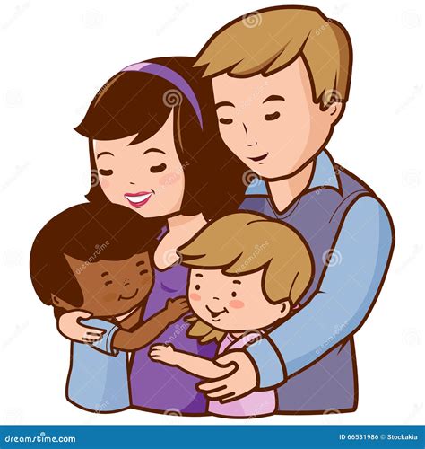 Hugging Family Clipart