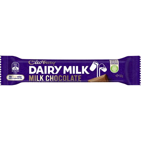 Cadbury Dairy Milk Chocolate 50g bar | Woolworths