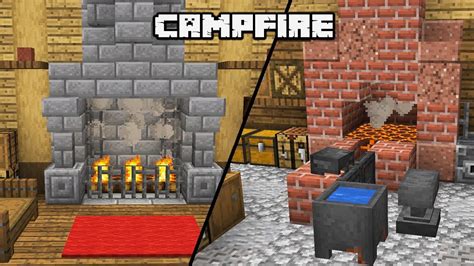 Minecraft Campfire Build Fireplace Minecraft Building Brick Interior ...