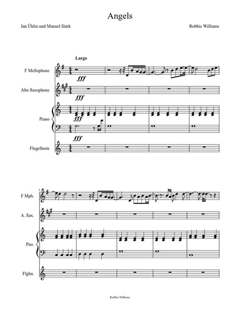 Angels Robbie Williams Sheet music for Piano (Solo) | Musescore.com