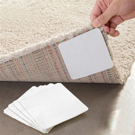 4Pcs/Set Carpet Pad Adhesive Sticker Fabric Glue Double sided Anti Slip ...