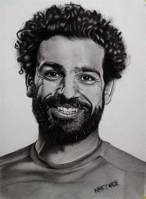 #mohamed_salah | Mohamed salah, Portrait, Celebrity drawings