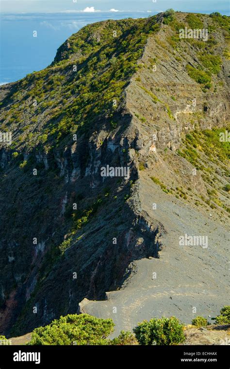 High angle view of a volcano, Irazu, Volcan Irazu National Park, Costa ...