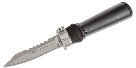 WASP Injection Knife Fixed 5.25" Bead Blast Blade, Black Tapered Handle - KnifeCenter - A/12-TB