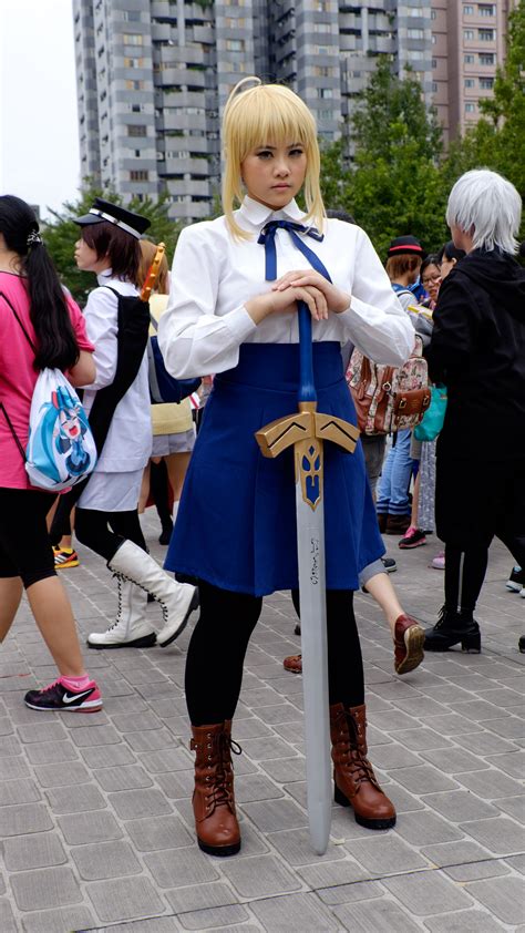 File:Cosplayer of Saber, Fate stay night at CWT40 20150809.jpg - Wikimedia Commons