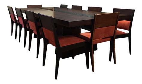 Dialogica 10-Foot Custom Made Dining Table with Ten Matching Chairs on Chairish.com | Dining ...