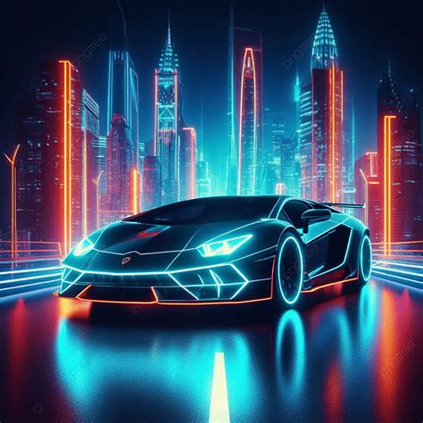 Neon Lamborghini Car Background, Neon Car, Lamborghini, Car Background Image And Wallpaper for ...