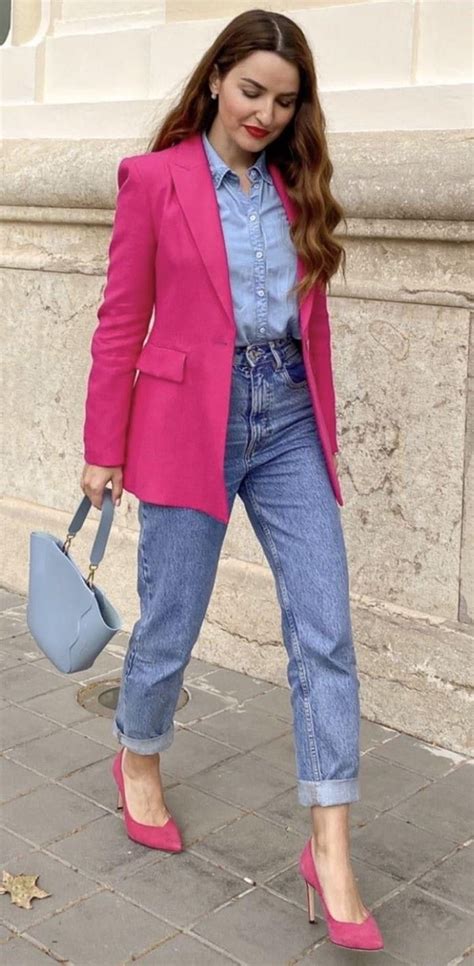 Pink Blazer Outfits, Blazer Outfits For Women, Fall Fashion Outfits, Classy Outfits, New Outfits ...
