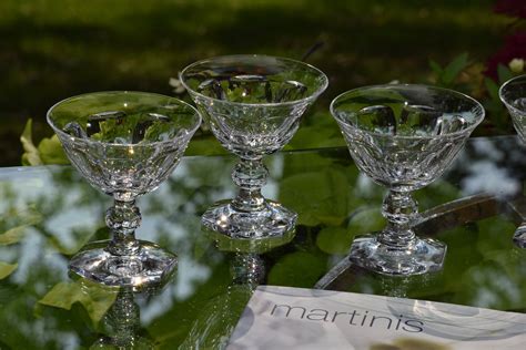 Vintage CRYSTAL Cocktail - Martini Glasses Set of 6, Kosta Boda ...