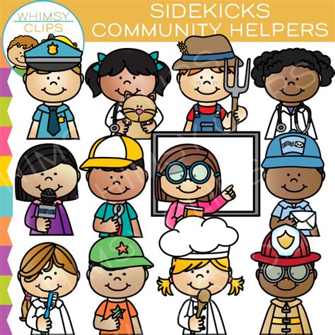 Community Helper Sidekicks Clip Art , Images & Illustrations | Whimsy Clips