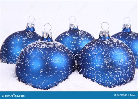 Christmas balls and snow stock photo. Image of artificial - 16779348