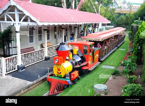 The 'Fun Train' at station, Gold Reef City Theme Park, Johannesburg ...