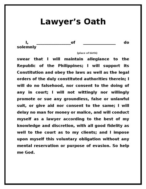 Lawyer's Oath