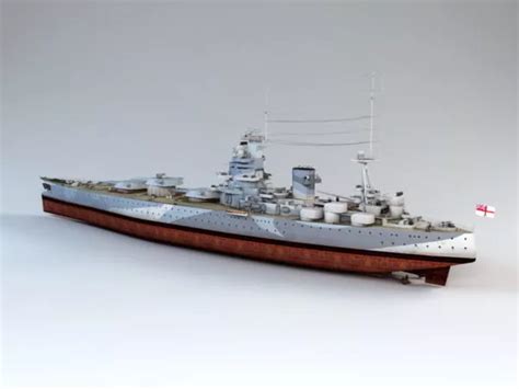 Nelson-class Battleship Free 3d Model - .3ds, .Max, .Obj, .Vray ...