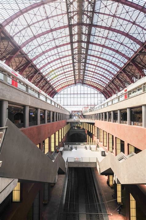 Interior of Antwerp Central Station Stock Photo - Image of building ...