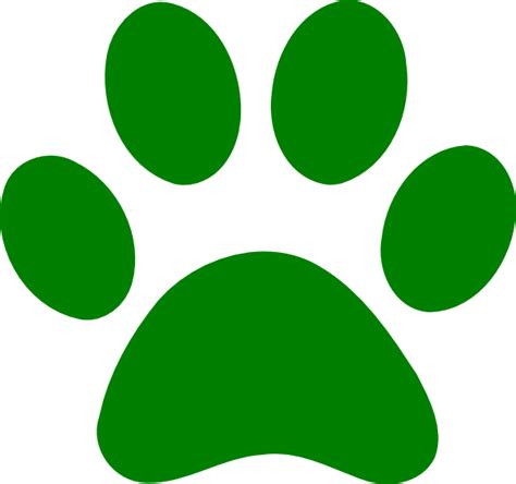 Green Paw Print Clip Art at Clker.com - vector clip art online, royalty free & public domain