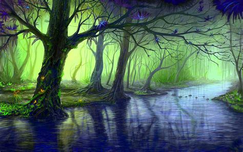 Enchanted Forest & Blue Stream Wallpapers - Enchanted Forest Stream - 1280x800 Wallpaper - teahub.io