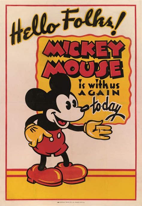 Rarely Seen Vintage Mickey Mouse Posters On Display | Online Auctions ...