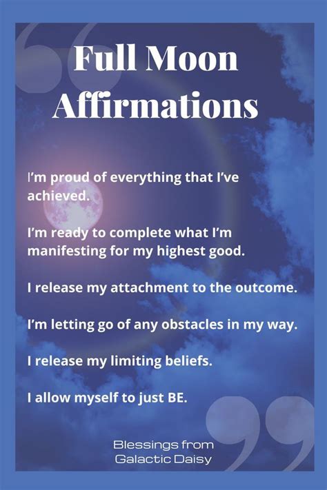 Full Moon Affirmations | Affirmations, Full moon, Spirit guides