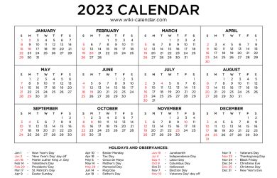 2022 calendar 2023 printable