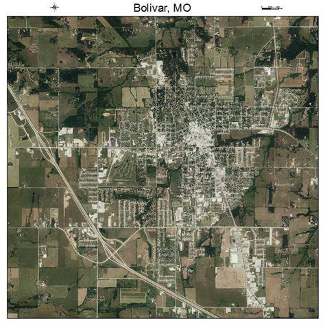 Aerial Photography Map of Bolivar, MO Missouri