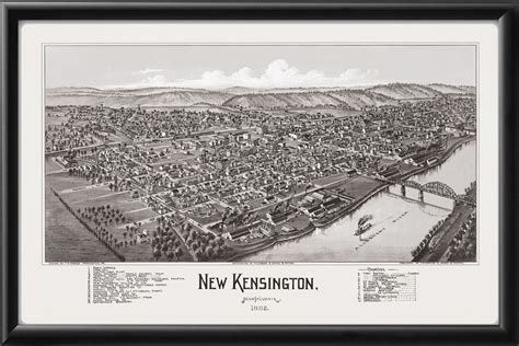 New Kensington PA 1902 Restored Map | Vintage City Maps