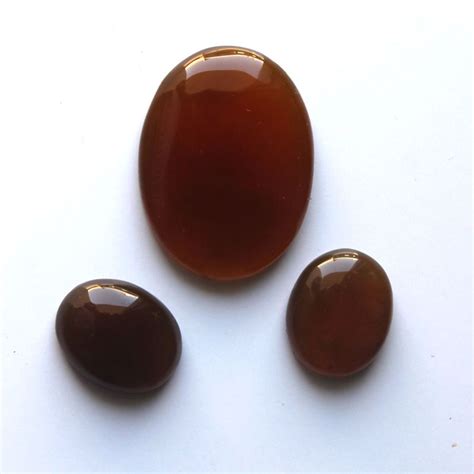 Onyx 3Pec Gemstone,Brown Color Loose Cabochon Gemstone 00OPS#e | Brown color, Gemstones, Onyx