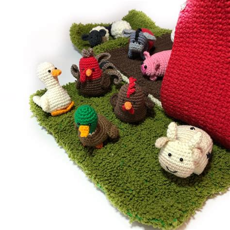 Farm Crochet Pattern FARM ANIMALS SET Amigurumi Toys | Etsy