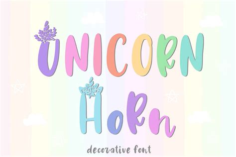 Unicorn Horn Font (135018) | Other | Font Bundles