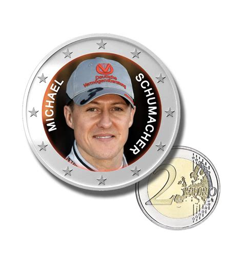 2 Euro Coloured Coin Racing Driver - Michael Schumacher
