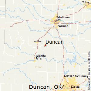 Duncan Oklahoma Map - World Map Gray