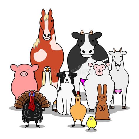 Group Country Animals Stock Illustrations – 883 Group Country Animals ...