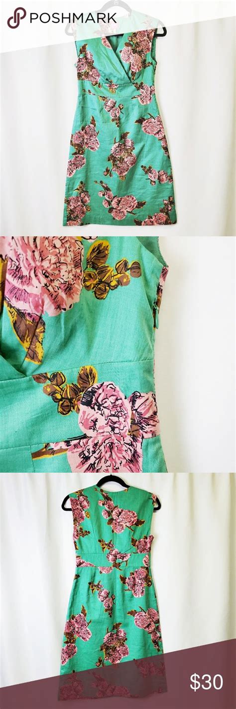 JOULES Floral Green Dress | Green floral dress, Joules dresses, Green dress