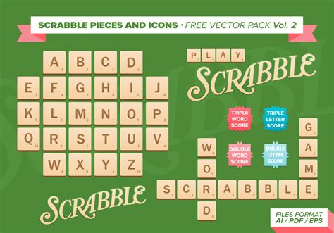 Scrabble Pieces And Icons Free Vector Pack - Download Free Vector Art ...