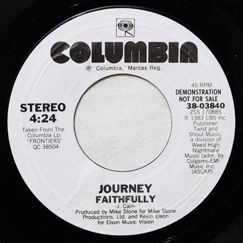 Journey – Faithfully (1983, Vinyl) - Discogs