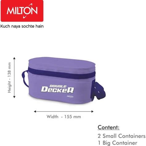 Milton Double Decor Lunch box 3 Containers Lunch Box (800 ml)