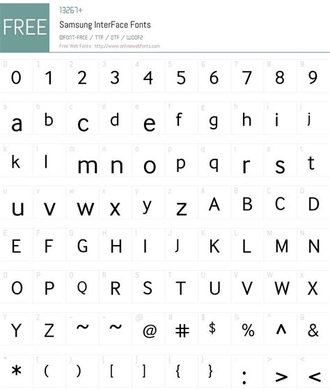 Samsung InterFace 1.001 Fonts Free Download - OnlineWebFonts.COM