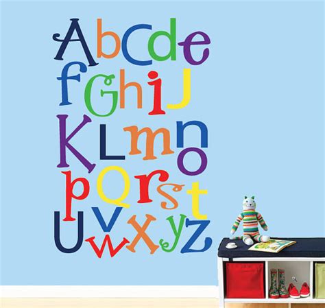 Alphabet Wall Decal LARGE Wall Decal 326LSWA - Etsy | Wall letter decals, Alphabet wall decals ...