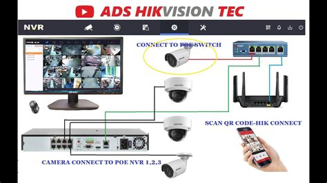 Hikvision NVR with POE setup for beginners. GUI v4.40, HDD installation, hik-connect setup - YouTube