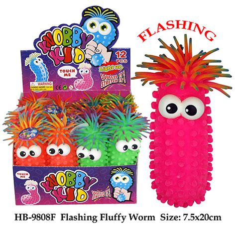 Funny Flashing Fluffy Worm Puffer Ball Toy - China Flashing Fluffy Worm Puffer Ball and 20cm ...