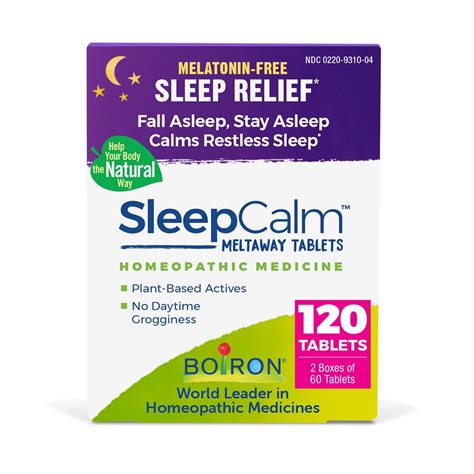 Boiron SleepCalm Tablets, Homeopathic Medicine for Sleep Relief, Fall Asleep, Stay Asleep, Calms ...