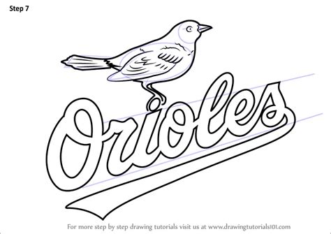 How to Draw Baltimore Orioles Logo (MLB) Step by Step ...