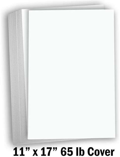 Hamilco White Cardstock Paper 11x17 65 lb Cover Card Stock 50 Pack ...