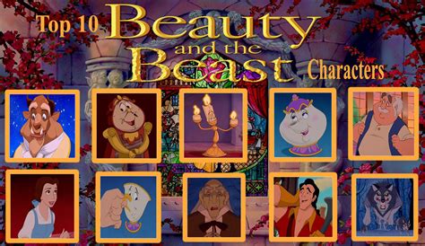 Top 10 Beauty and the Beast Characters by unicorn-skydancer08 on DeviantArt