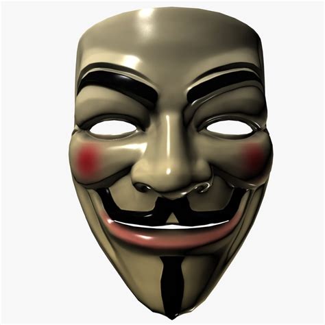 guy fawkes mask 3d model