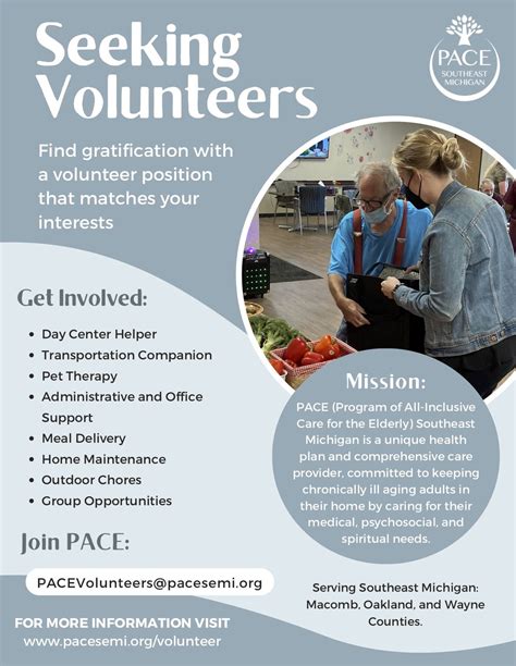 PACE Southeast Michigan on LinkedIn: Find fulfillment with a volunteer position that matches ...