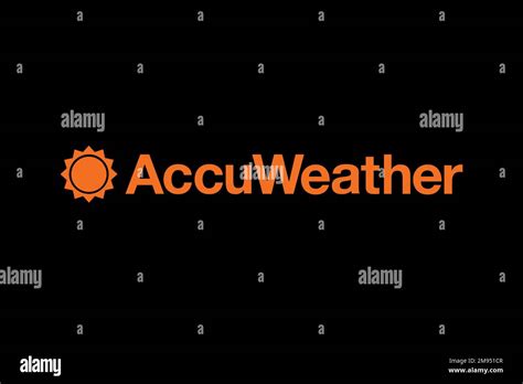 AccuWeather, Logo, Black background Stock Photo - Alamy